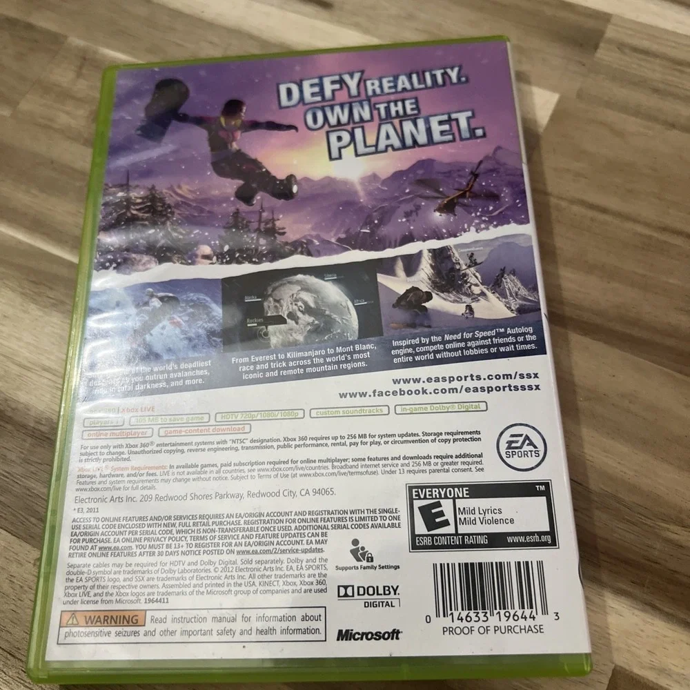 SSX‎ (Microsoft Xbox 360, 2012) - CIB - Tested & Working